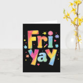 Vrijdag Vrolijke Vrijdag Grappig Weekend Leraar Te Kaart (Gele Bloem)