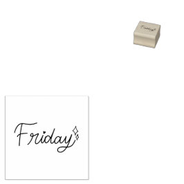 Vrijdag weekdag journaal ontwerp rubberstempel