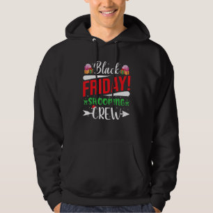 Vrijdag winkelen met Kerstmis - Zwarte kerstmankre Hoodie