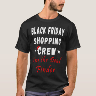 Vrijdag winkelen met Kerstmis - Zwarte kerstmankre T-shirt