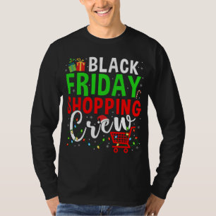 Vrijdag winkelwagentjes met kerstlampjes zwarte sh t-shirt