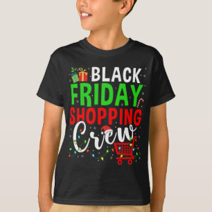 Vrijdag winkelwagentjes met kerstlampjes zwarte sh t-shirt