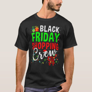 Vrijdag winkelwagentjes met kerstlampjes zwarte sh t-shirt