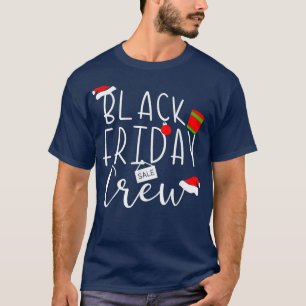 Vrijdag winkelwagentjes met kerstlampjes zwarte sh t-shirt