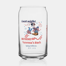 Vrijdagavond 4 juli: onafhankelijkheid Bachelorett Blikvorm Glas