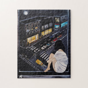 Vrijdagavond Schilderij door Alfred Fox Poster Legpuzzel