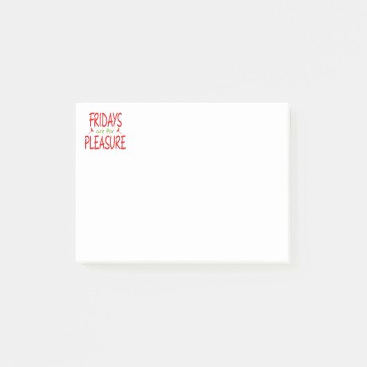 Vrijdagen zijn voor plezier post-it® notes (Voorkant)