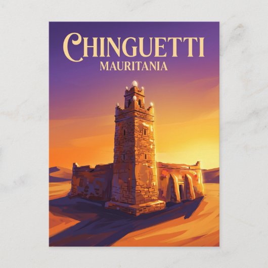 Vrijdagmoskee Mauritanië Briefkaart (Voorkant)