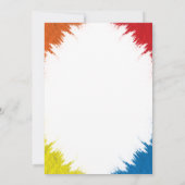 Vrijdaguitnodiging voor kleurenoorlog | Kleurenrun Kaart (Achterkant)