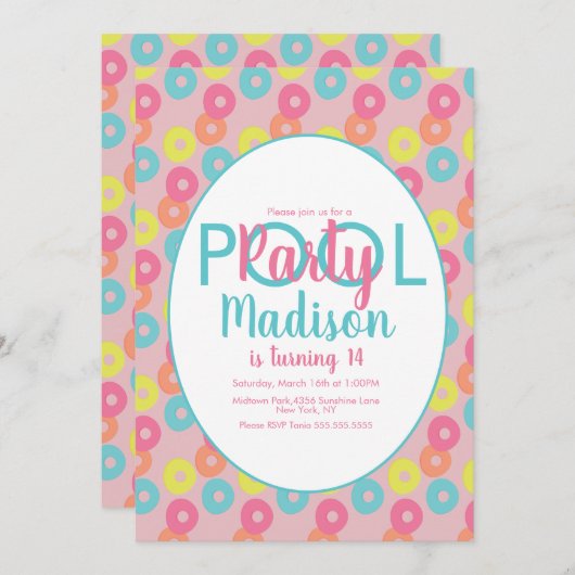 Vrijdaguitnodiging voor poolfeestdagen kaart (Voorkant / Achterkant)