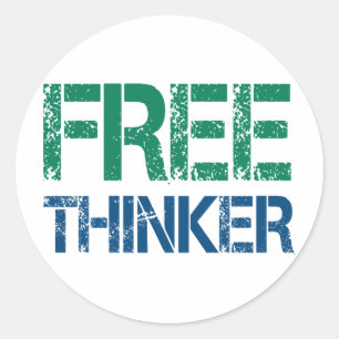 vrijdenker ronde sticker
