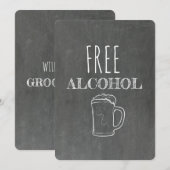 vrije alcohol | BRUIDEGOM | Best man grappig voors Kaart (Voorkant / Achterkant)