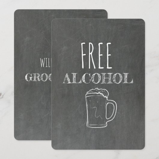 vrije alcohol | BRUIDEGOM | Best man grappig voors Kaart (Voorkant / Achterkant)