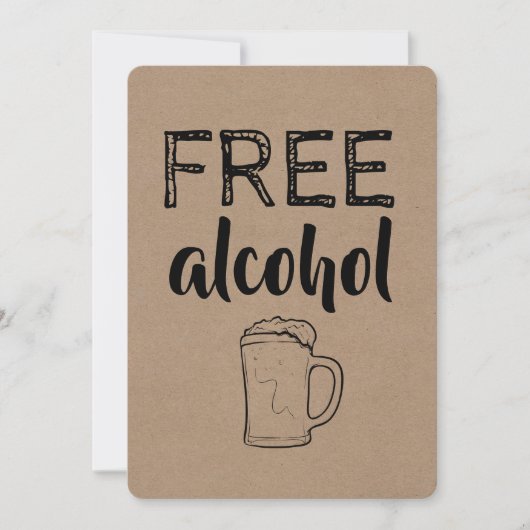 vrije alcohol | BRUIDEGOM | Best man grappig voors Kaart (Voorkant)