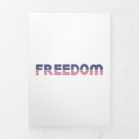 Vrije Amerikaanse vlag voor patriottie en vrijheid Drieluik Kaart (Cover)