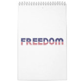 Vrije Amerikaanse vlag voor Patriottische en Vrijh Kalender (Hoes)