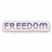 Vrije Amerikaanse vlag voor Patriottische en Vrijh Sticker (Voorkant)