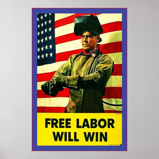 Vrije arbeid wint~ Tweede Wereldoorlog Poster (Voorkant)