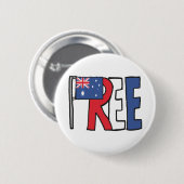Vrije Australië Ronde Button 5,7 Cm (Voorkant /achterkant)