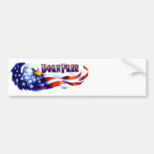 Vrije Bald Eagle en Amerikaanse vlag Bumpersticker (Voorkant)