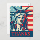 Vrije BEDANKT, tekst bewerken Briefkaart (Voorkant / Achterkant)