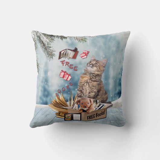 Vrije boeken voor Kerstmis Kussen (Achterkant)