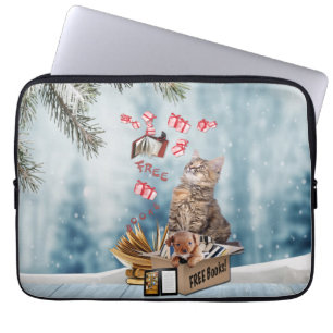Vrije boeken voor Kerstmis Laptop Sleeve