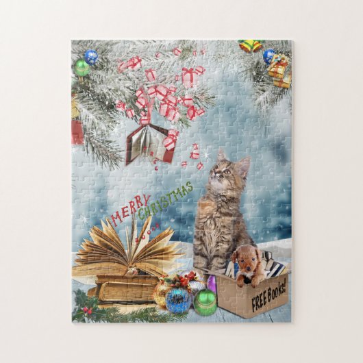 Vrije boeken voor Kerstmis Legpuzzel (Verticaal)