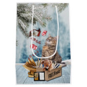 Vrije boeken voor Kerstmis Medium Cadeauzakje (Achterkant)