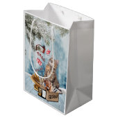 Vrije boeken voor Kerstmis Medium Cadeauzakje (Achterkant Gekanteld)