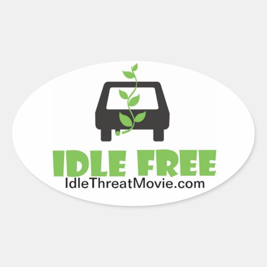 Vrije Bumpersticker in onbelaste toestand Ovale Sticker (Voorkant)