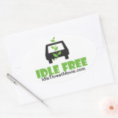 Vrije Bumpersticker in onbelaste toestand Ovale Sticker (Envelop)