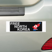 Vrije Bumpersticker Noord-Korea (Op auto)