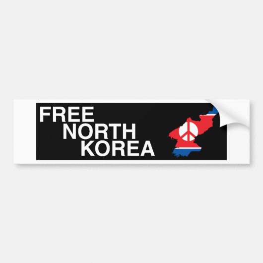 Vrije Bumpersticker Noord-Korea (Voorkant)