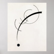 Vrije curve naar het punt van Wassily Kandinsky