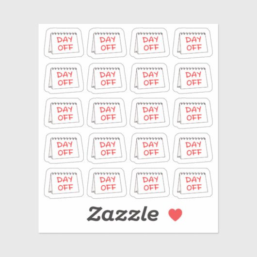 Vrije Dag Geen Werk Relaxdag Kalender Bujo Planner Sticker (Vel)