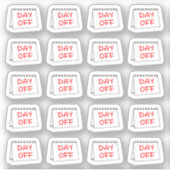 Vrije Dag Geen Werk Relaxdag Kalender Bujo Planner Sticker (Voorkant)