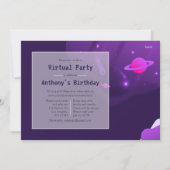 Vrije dag in uitnodiging voor virtuele ruimtevaart (Voorkant)