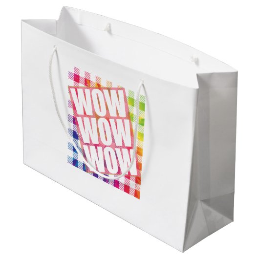 Vrije dag wauw - WOW WOW-meme Essential Groot Cadeauzakje (Achterkant Gekanteld)