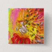 VRIJE DAWN VIERKANTE BUTTON 5,1 CM (Voorkant)