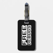 VRIJE DEBUGS BAGAGELABEL (Achterkant verticaal)