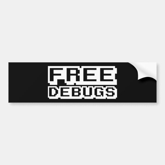 VRIJE DEBUGS BUMPERSTICKER (Voorkant)