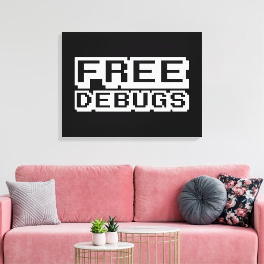 VRIJE DEBUGS CANVAS AFDRUK (Insitu (Woonkamer))