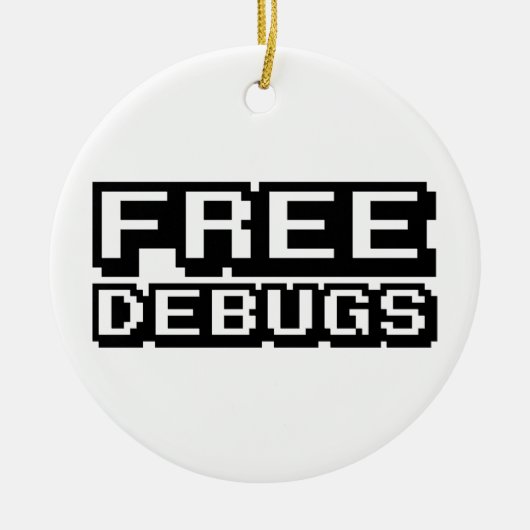 VRIJE DEBUGS KERAMISCH ORNAMENT (Voorkant)