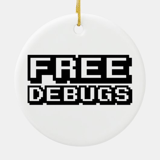 VRIJE DEBUGS KERAMISCH ORNAMENT (Achterkant)