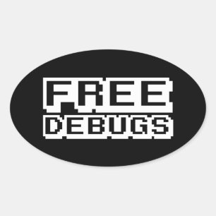 VRIJE DEBUGS OVALE STICKER