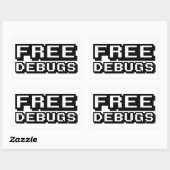 VRIJE DEBUGS RECHTHOEKIGE STICKER (Vel)