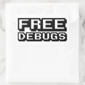 VRIJE DEBUGS RECHTHOEKIGE STICKER (Tas)