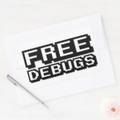 VRIJE DEBUGS RECHTHOEKIGE STICKER (Envelop)