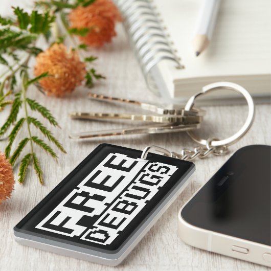 VRIJE DEBUGS SLEUTELHANGER (Voorkant Rechts)